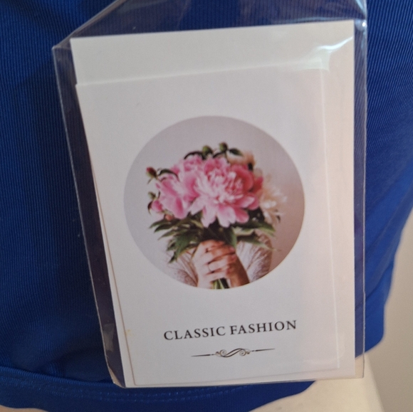 Classic fashion royal blue one shoulder athletic bra XL NWT *K - Picture 5 of 6